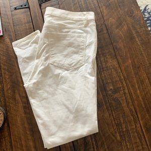 Loft Outlet size 12 soft cream corduroy pants.
